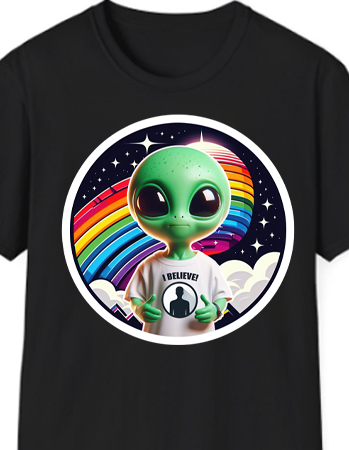 Kid Alien I-Believe In Humans T-Shirt